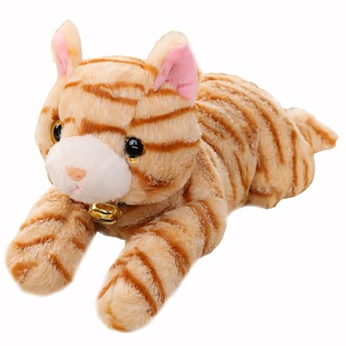 HOMEXYLYL Kuscheltier Katze, getigerte Katze, Plüsch-Simulation, weiches, umarmbares Kätzchen, Weihnachts- und Geburtstagsgeschenke, die Kinder lieben HOMEXYLYL Kuscheltier Katze, getigerte Katze, Plüsch-Simulation, weiches, umarmbares Kätzchen, Weihnachts- und Geburtstagsgeschenke, die Kinder lieben von HOMEXYLYL