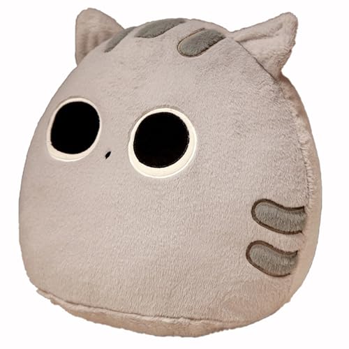 HOMEXYLYL Kuscheltier Katze Kissen, Plüschtier Katze Groß Runden Squishy Mädchen Erwachsener Weihnachten Geburtstag Geschenk(Gray) von HOMEXYLYL