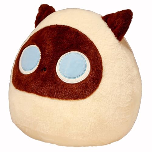 HOMEXYLYL Kuscheltier Katze Kissen, Plüschtier Katze Groß Runden Squishy Mädchen Erwachsener Weihnachten Geburtstag Geschenk(White) von HOMEXYLYL