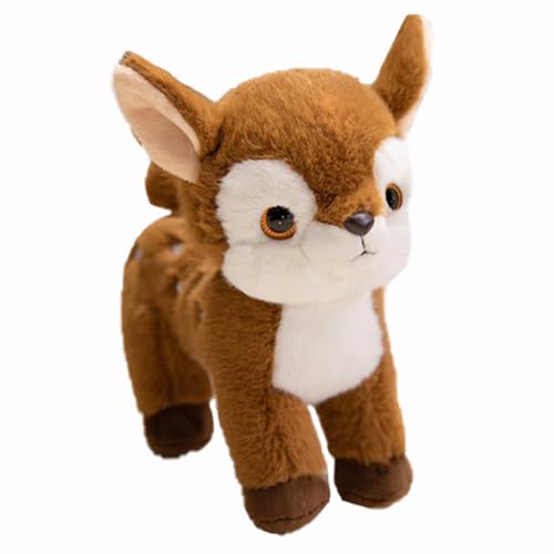 HOMEXYLYL Kuscheltier Kitz, Plüschtier Kitz Niedlich Weich Umarmbar Kind Mädchen Geburtstag Weihnachten Geschenk(Brown) von HOMEXYLYL