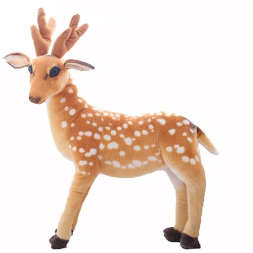 HOMEXYLYL Kuscheltier Sikahirsch, Simulation Plüschtier Sikahirsch Spielzeug Erwachsener Gift Neujahr Weihnachten von HOMEXYLYL