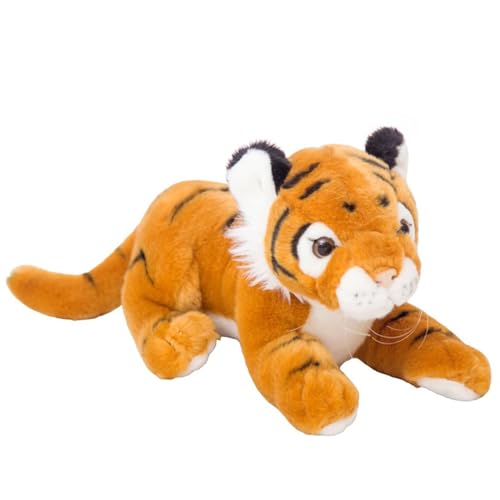HOMEXYLYL Kuscheltier Tiger, Plüschtier Tiger Lebensecht Weich Tigerjunges Geburtstags for Kinder Erwachsene(Yellow) von HOMEXYLYL