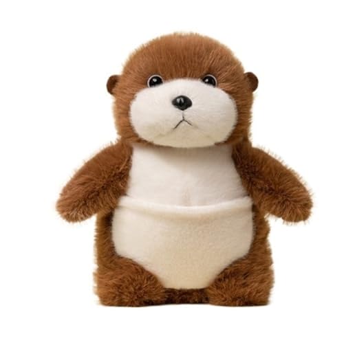 HOMEXYLYL Otter-Plüschtier, brauner Otter, süßes und weiches Spielzeug, 23 cm und 30 cm, for Kinder und Erwachsene, Weihnachts- und Geburtstagsgeschenk(23cm) von HOMEXYLYL