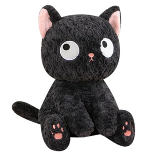 HOMEXYLYL Schwarzes Katzen-Plüschtier, Kätzchen-Stofftierkissen, weicher, kuscheliger Teddy, Geburtstagsgeschenke for Erwachsene, Teenager, Kinder von HOMEXYLYL