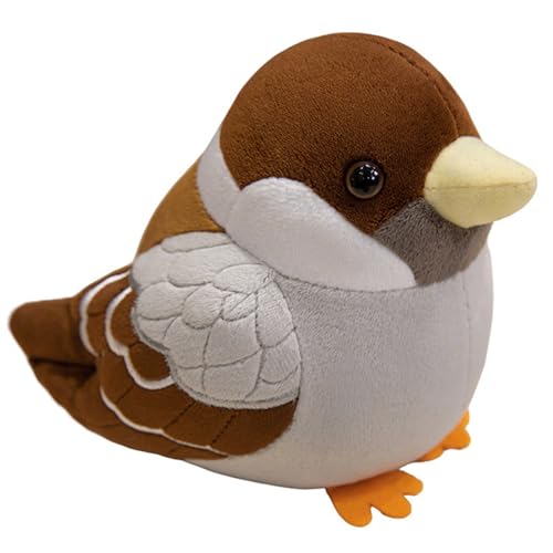 HOMEXYLYL Vogel Kuscheltier, Plüschtier Vogel Simulation Spatz Weich Junge Mädchen Geburtstag Weihnachten Geschenk(18cm/7.1in) von HOMEXYLYL