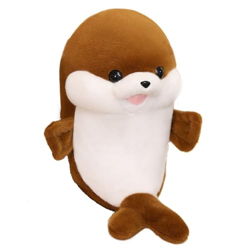 HOMEXYLYL Wale Plüschtiere, Delfin Stofftier Wal Teddy Weich Umarmbar Weihnachtsgeburtstagsgeschenk for Jungen Mädchen(Brown) von HOMEXYLYL