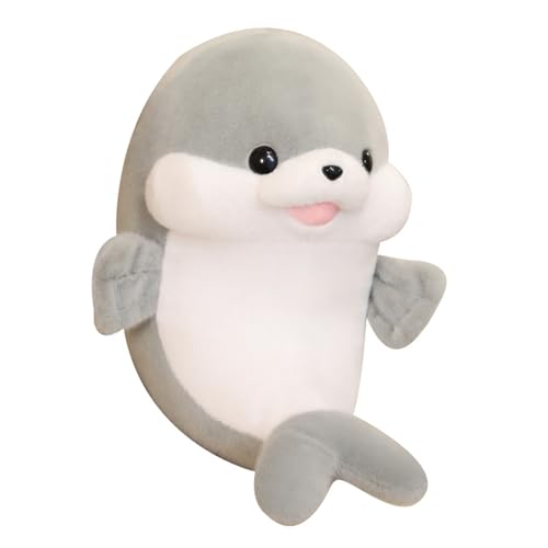 HOMEXYLYL Wale Plüschtiere, Delfin Stofftier Wal Teddy Weich Umarmbar Weihnachtsgeburtstagsgeschenk for Jungen Mädchen(Gray) von HOMEXYLYL