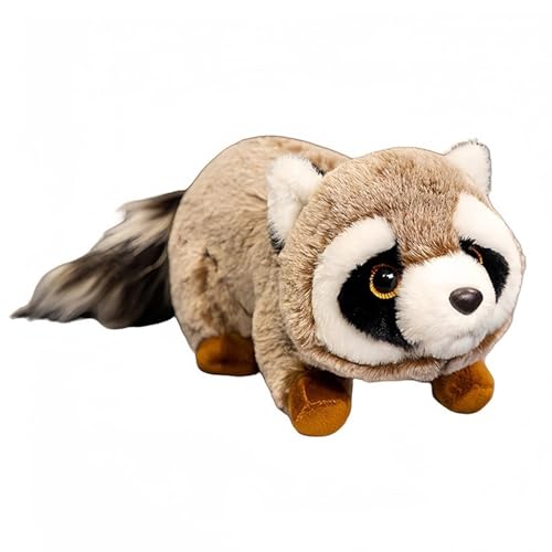 HOMEXYLYL Waschbär Plüsch, Waschbär Kuscheltiere Waschbär Plüschtier Mit Schwanz Simulation Waschbär Plüschtier Kinder Erwachsene Geburtstag von HOMEXYLYL