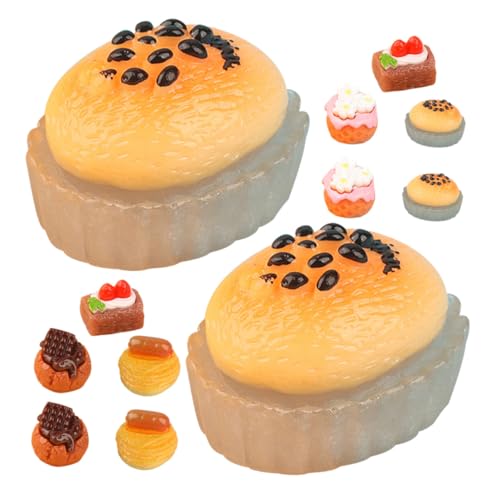 HOMFAMINI 15 Stück Mini Kuchen Gefälschtes Küchenspielzeug Dessert Modell Dekor Simulierter Mini Kuchen Miniatur Rollenspiel Spielzeug Gefälschter Dessert Kuchen Miniatur Kuchen von HOMFAMINI