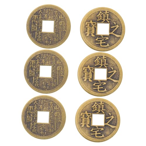 HOMFAMINI 6 Stück Vintage Kupfermünzen Im Chinesischen Stil Münzarmband DIY Anhänger Bastelbedarf Chinesische Alte Münze Messingmünze DIY Bedarf Handgefertigte Handwerksmünze von HOMFAMINI