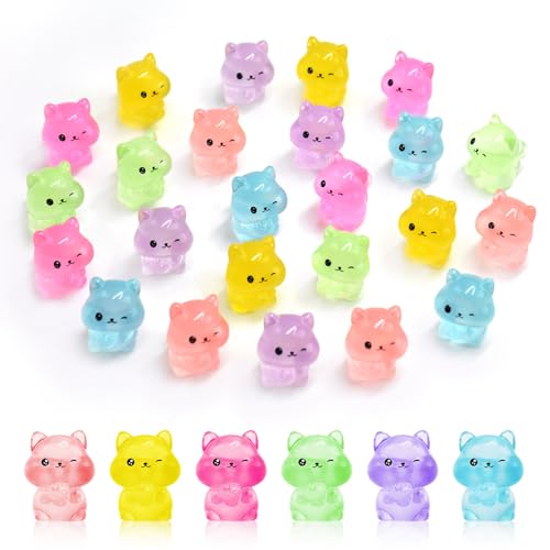 24 Stück Mini Eichhörnchen Dekor zum Basteln Puppenhaus Leuchtende Mini Harz Tiere für Puppenhaus Micro Feengarten Landschaft Pflanzentöpfe von HOMICO