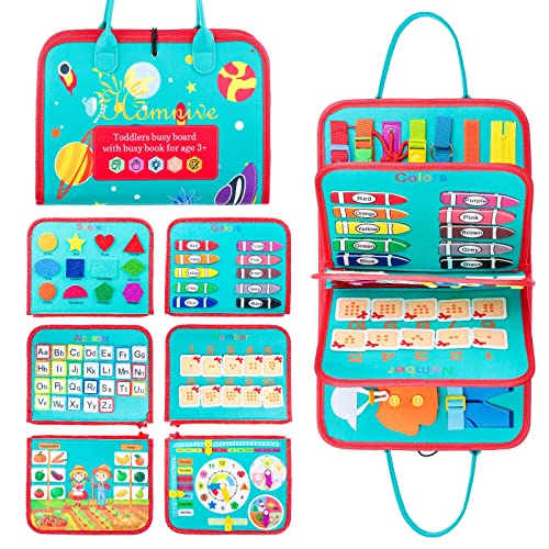 HOMNIVE Kleinkind Busy Board für 1 Jahre Alt, Kleinkind Reisespielzeug, Leises Buch, Sensorisches Aktivitätsbrett für Feinmotorik, Montessori Lernspielzeug für Jungen Mädchen HOMNIVE Kleinkind Busy Board für 1 Jahre Alt, Kleinkind Reisespielzeug, Leises Buch, Sensorisches Aktivitätsbrett für Feinmotorik, Montessori Lernspielzeug für Jungen Mädchen von HOMNIVE