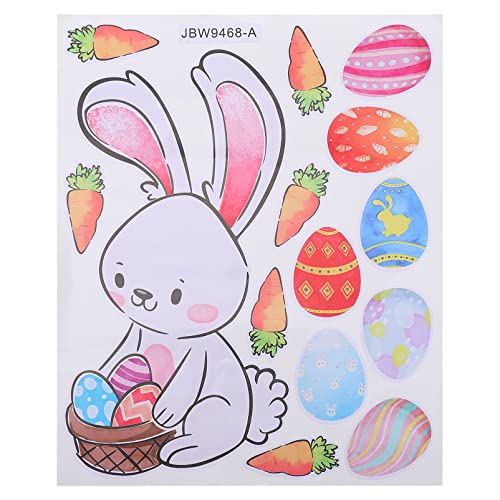 HOMOBABE 1 Blatt Osterhase Hasen Aufkleber wandverkleidung eieraufkleber Osterfest Dekoration Selbstklebende Fenstersticker Kinderzimmer Aufkleber Hasen-Aufkleber Fensteraufkleber PVC von HOMOBABE