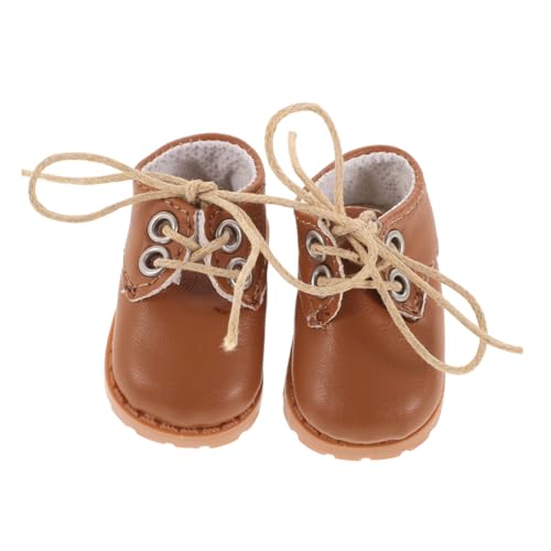 HOMOBABE 1 Paar Puppenschuhe für Puppen Mini Leder Schuhe für Mädchen Dekoratives Zubehör für Kreative Rollenspiele und Eltern Interaktion Hellbraun HOMOBABE 1 Paar Puppenschuhe für Puppen Mini Leder Schuhe für Mädchen Dekoratives Zubehör für Kreative Rollenspiele und Eltern Interaktion Hellbraun von HOMOBABE