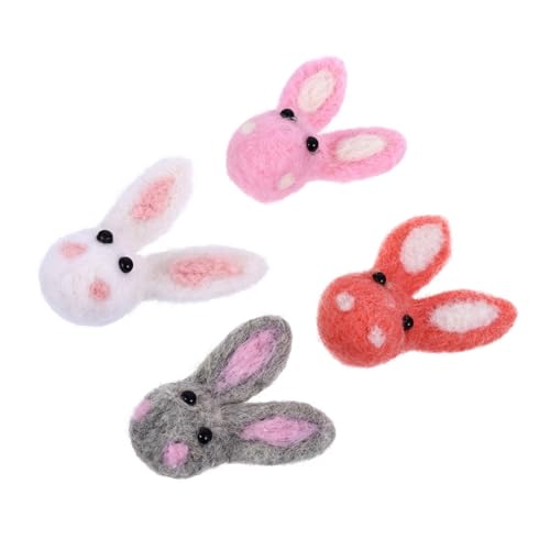 HOMOBABE 1 Satz 4 Stück Handgemachtes Kaninchen zubehör Hasen Filz Kaninchen DIY zubehör Dekorationen Party Die austecherformen Ostern teigroller Ostern Osterdekore Ostervorräte Wollfilz von HOMOBABE