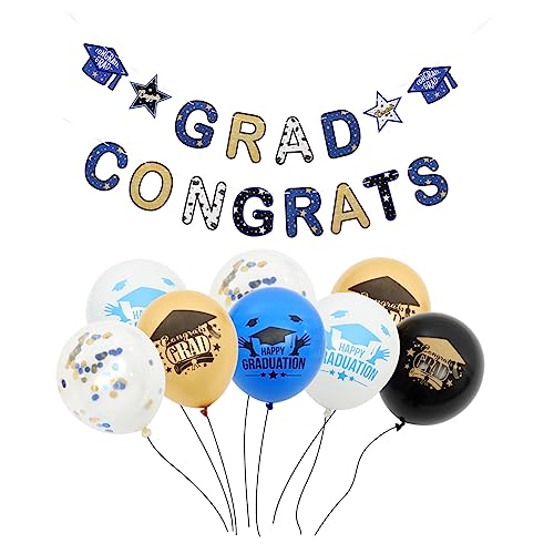 HOMOBABE 1 Satz Abschluss ziehen Flagge Ballon Babydekorationen Neonpartei Schleife Ballonständer Party ballon set luftballons set Abschlussballon schmückt Ballon für Abschlussfeier Papier von HOMOBABE