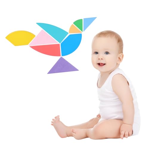 HOMOBABE 1 Satz Holzpuzzle für Kleinkinder Kreatives Tangram für Frühes Lernen Pädagogisches Holzspielzeug Eiform für Jungen und Mädchen HOMOBABE 1 Satz Holzpuzzle für Kleinkinder Kreatives Tangram für Frühes Lernen Pädagogisches Holzspielzeug Eiform für Jungen und Mädchen von HOMOBABE