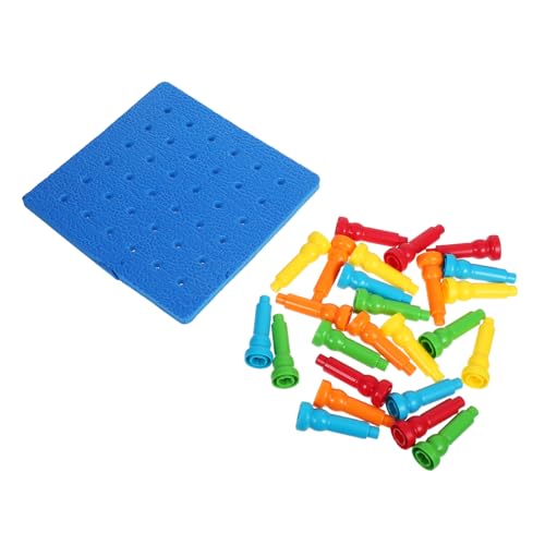 HOMOBABE 1 Satz Kreatives Montessori Spielzeugset für Kleinkinder Teiliges Steckspiel mit Bunten Pilz Pegs Feinmotorik Sortierung und Zählfähigkeiten für Frühes Lernen von HOMOBABE