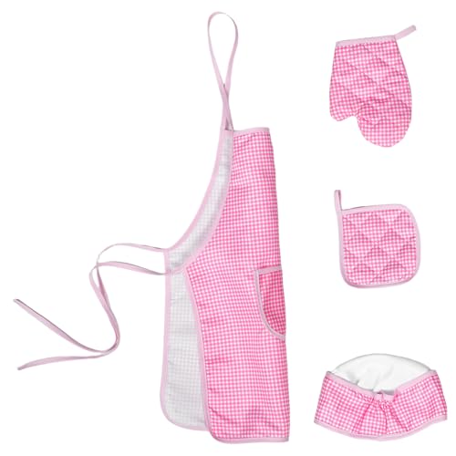 HOMOBABE 1 Satz Küchenschürze Für Kochmütze Und Schürze Für Kochwerkzeug Für Schürzen Für Backsets Für Kinderschürzen Zum Kochen Rosa Polyester HOMOBABE 1 Satz Küchenschürze Für Kochmütze Und Schürze Für Kochwerkzeug Für Schürzen Für Backsets Für Kinderschürzen Zum Kochen Rosa Polyester von HOMOBABE