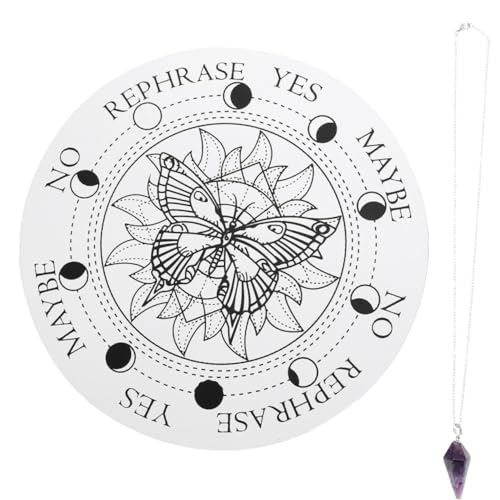 HOMOBABE 1 Satz Meditationsbrett Set aus Holz mit Anhänger Dekoration für Zuhause Teiliges Set Weiß Rosa für Meditation Yoga und Wahrsagung HOMOBABE 1 Satz Meditationsbrett Set aus Holz mit Anhänger Dekoration für Zuhause Teiliges Set Weiß Rosa für Meditation Yoga und Wahrsagung von HOMOBABE