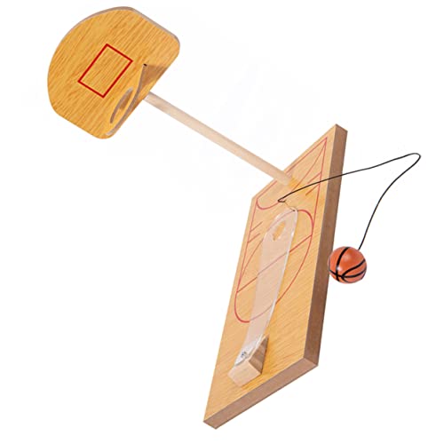 HOMOBABE 1 Satz Mini Basketballspielzeug Tisch Basketballspiel für Holz Spielset Hand Augen Koordination und Konzentration für Indoor Spaß von HOMOBABE