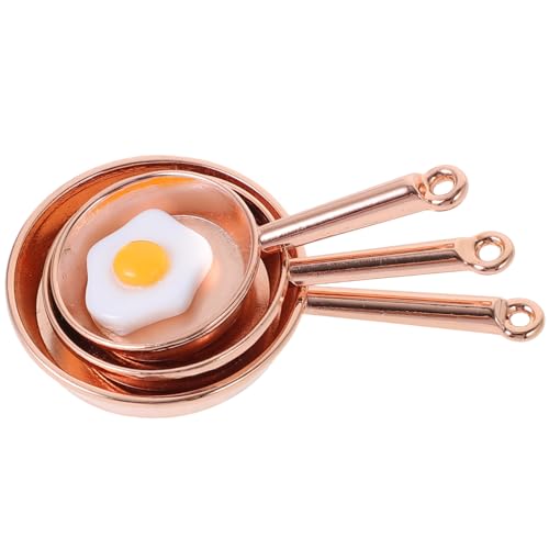 HOMOBABE 1 Satz Miniatur Küchenutensilien Set für Puppenhäuser Teilige Pfannen und Omelette Roségold Dekorative Simulation von Kochgeschirr für Kreative Spielwelten HOMOBABE 1 Satz Miniatur Küchenutensilien Set für Puppenhäuser Teilige Pfannen und Omelette Roségold Dekorative Simulation von Kochgeschirr für Kreative Spielwelten von HOMOBABE