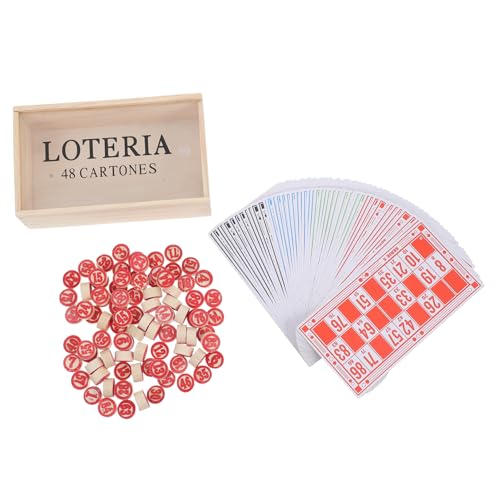 HOMOBABE 1 Satz Russisches Lotto Spielset mit Aufbewahrungsbox Lustiges Familienspiel für Partys Fördert Logisches und Zahlenerkennung von HOMOBABE