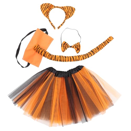 HOMOBABE 1 Satz Tiger-Stirnband Kostüm Stirnband Mit Leopardenkatze Maske Kätzchen Kopfschmuck Haarband Halloween Cosplay Katzenhaarreifen Dekorative Tiger-Requisiten Festivalkragen Plastik von HOMOBABE