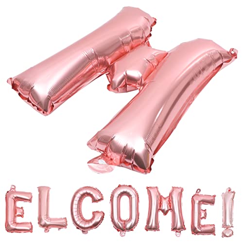 HOMOBABE 1 Satz Willkommen Ballon Folienballons für Schulanfang Deko Roségold Buchstaben Ballons für Feierlichkeiten Geburtstags und Hochzeitsdekoration Foto Backdrop für Willkommen und HOMOBABE 1 Satz Willkommen Ballon Folienballons für Schulanfang Deko Roségold Buchstaben Ballons für Feierlichkeiten Geburtstags und Hochzeitsdekoration Foto Backdrop für Willkommen und von HOMOBABE