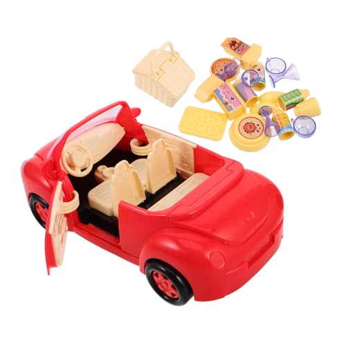 HOMOBABE 1 Set Cartoon Toy Van Mit Picknickthema Und Tat Simulation Food Accessoires Für Einfallsreiches Spiel Kinder Rollenspiele Picknick Van Spielzeug von HOMOBABE