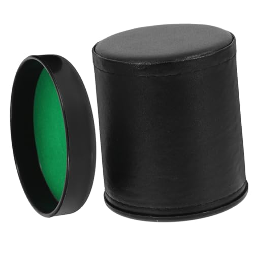 HOMOBABE 1 Set Geräuschloser Leder Siebbecher Becher Für Würfel Flachmann Blechbecher Leere Würfel Schneebesen Cocktail Shaker Würfel Würfelbecher Kaffeebecher Getränke Shaker von HOMOBABE