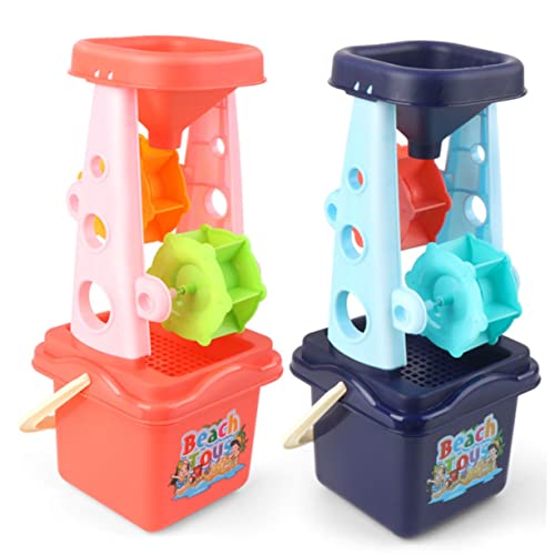 HOMOBABE 1 Set Kunststoff Strandspielzeug Interaktives Spielzeug Sand Eimer Schaufel Spielzeug Sanduhr Für Strandkinder Im Freien Spielen (orange) von HOMOBABE