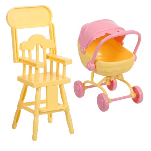 HOMOBABE 1 Set Miniatur-Kinderwagen-spielset: Puppenhaus-Miniatur-babypuppen-hochstuhl – Kunststoff-miniaturhausmöbel, Kinderzimmerzubehör Für Rollenspiele HOMOBABE 1 Set Miniatur-Kinderwagen-spielset: Puppenhaus-Miniatur-babypuppen-hochstuhl – Kunststoff-miniaturhausmöbel, Kinderzimmerzubehör Für Rollenspiele von HOMOBABE