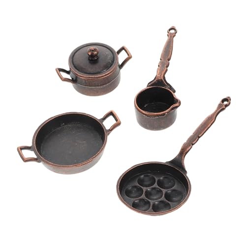 HOMOBABE 1 Set Puppenhaus Topfset Kleine Dinge Puppenhaus Küchenmodell Kinderküche Kochspielzeug Kleine Möbel DIY Puppenhaus Küchendekor Puppenhaus Möbeltisch Metall Dunkelbraun HOMOBABE 1 Set Puppenhaus Topfset Kleine Dinge Puppenhaus Küchenmodell Kinderküche Kochspielzeug Kleine Möbel DIY Puppenhaus Küchendekor Puppenhaus Möbeltisch Metall Dunkelbraun von HOMOBABE