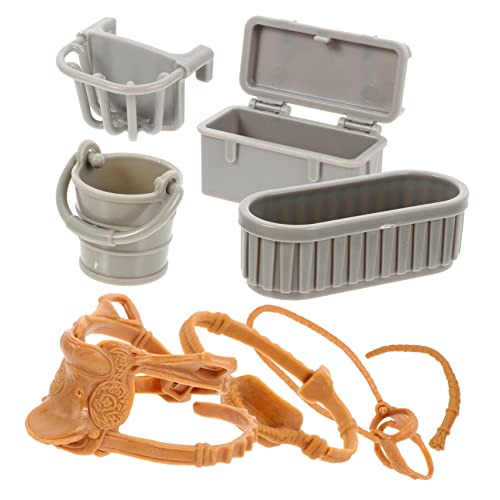 HOMOBABE 1 Set Simulierte Rennbahnzubehörmodelle Das Tier Kinderspielzeug Mini Tiere Dekoration Pferderanch Mini Lernspielzeug Bauernhaus Kit DIY PVC von HOMOBABE