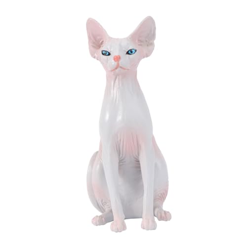 HOMOBABE 1 Stück Haarloses Katzenspielzeug Katzenspielzeug Für Lebendiges Modellspielzeug Tierimitation Katzenfigur Statisches Solides Tiermodell Katzenspielzeug Für von HOMOBABE