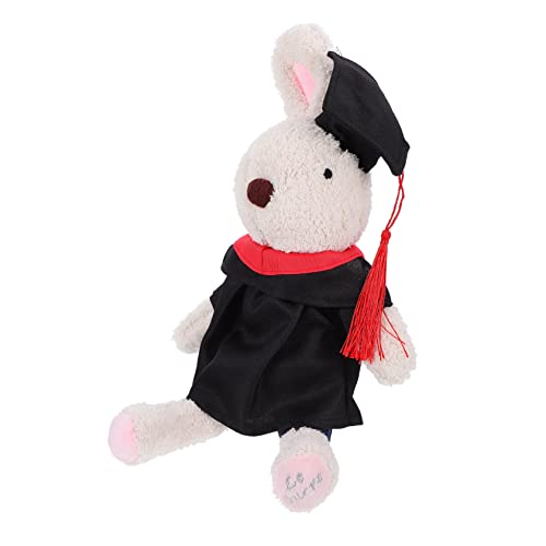HOMOBABE 1 Stück Plüschpuppe Kuscheltiere Für Ausgestopfte Kaninchenpuppen Plüschkaninchen Zum Schulabschluss Plüschtier Plüschtiere Abschluss Wurfkissen Häschenspielzeug von HOMOBABE