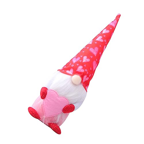 HOMOBABE 1 Stück Puppe Zum Valentinstag Ausgestopft Plüsch Valentins Puppe Valentinstag Puppen Gnom-Puppe Valentinstag Verzierung Puppenverzierung Partydekor Pp Baumwolle von HOMOBABE