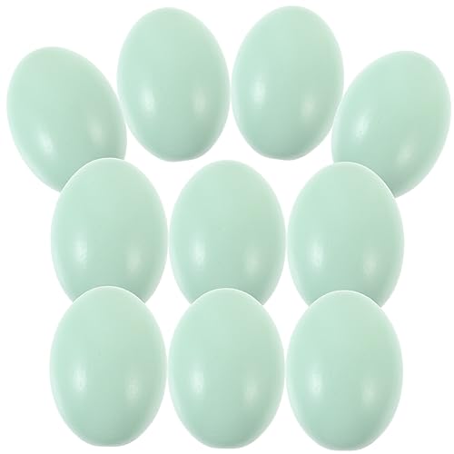 HOMOBABE 10 Stück Bemaltes Hühnerei Vorgibt Eier Eierhölzer Eierdekorationen Gefälschte Ei-Requisiten Party-Ei-Dekorationen Holz Green HOMOBABE 10 Stück Bemaltes Hühnerei Vorgibt Eier Eierhölzer Eierdekorationen Gefälschte Ei-Requisiten Party-Ei-Dekorationen Holz Green von HOMOBABE