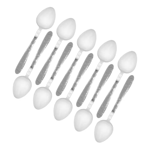 HOMOBABE 10 Stück Biege Löffel magische Requisiten Tricks Verstand verbiegender Löffel biegbarer Löffel Blau Löffel biegen Performance-Trick liefert Zauberer-Set Löffel Biegung Eisen Silber von HOMOBABE