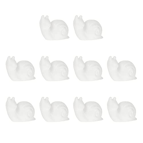 HOMOBABE 10 Stück DIY Schaumstoff Schnecken Modell zum Bemalen Weißes Foam Modell für Kinderhandwerk Kreative Bastelideen und Dekoration HOMOBABE 10 Stück DIY Schaumstoff Schnecken Modell zum Bemalen Weißes Foam Modell für Kinderhandwerk Kreative Bastelideen und Dekoration von HOMOBABE