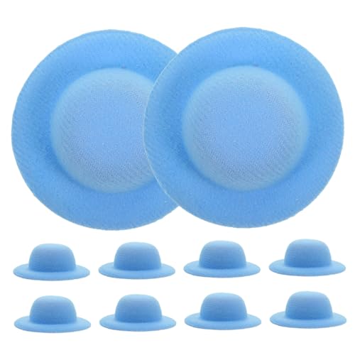 HOMOBABE 10 Stück Miniaturhüte DIY Bastelzubehör für Puppenhaus Dekoration Blaue Strohhüte für Mini Haus Bastelprojekte Fotorequisiten und Haarschmuck HOMOBABE 10 Stück Miniaturhüte DIY Bastelzubehör für Puppenhaus Dekoration Blaue Strohhüte für Mini Haus Bastelprojekte Fotorequisiten und Haarschmuck von HOMOBABE