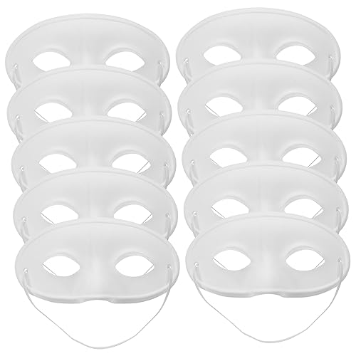HOMOBABE 10 Stück Teiliges DIY Papiermasken Weiße Rohlinge zum Bemalen Umweltfreundliche Pappmaschee Masken für Karneval Party für Erwachsene HOMOBABE 10 Stück Teiliges DIY Papiermasken Weiße Rohlinge zum Bemalen Umweltfreundliche Pappmaschee Masken für Karneval Party für Erwachsene von HOMOBABE