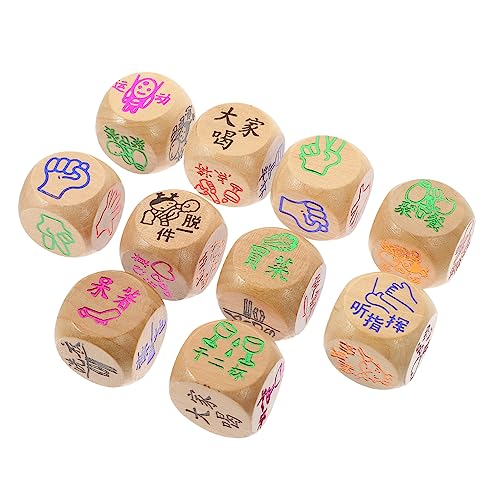 HOMOBABE 10 Stück Teiliges Holzspielwürfel Lustiges Partyspiel für Familien Kleine Bunte Würfel aus Hochwertigem Holz für Interaktive Spiele und Familienfeiern HOMOBABE 10 Stück Teiliges Holzspielwürfel Lustiges Partyspiel für Familien Kleine Bunte Würfel aus Hochwertigem Holz für Interaktive Spiele und Familienfeiern von HOMOBABE