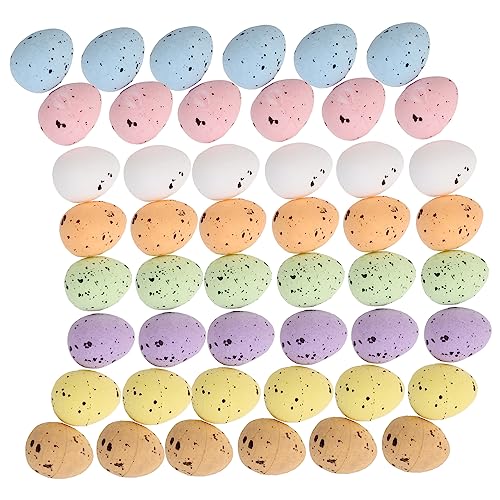 HOMOBABE 100 Stück Ei Dekoration Mit Gesprenkelte Eier Basteln Kleines Eierdekor Dekorationen Eidekor Aus Schäumen Selber Machen Party Dein Buntes Mini-Ei-Modell Künstlich Pastell Schaum von HOMOBABE