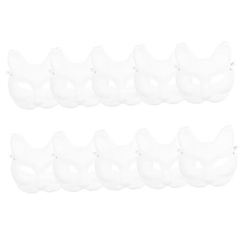 HOMOBABE 10Stücke DIY Fuchsmaske Leere Papiermasken zum Bemalen für Halloween Kostümpartys und Cosplay und Leicht Perfektes für Kreative Feiern HOMOBABE 10Stücke DIY Fuchsmaske Leere Papiermasken zum Bemalen für Halloween Kostümpartys und Cosplay und Leicht Perfektes für Kreative Feiern von HOMOBABE