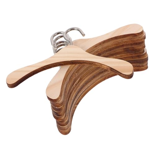 HOMOBABE 10Stücke Holz Kleiderbügel für Puppen Puppenzubehör Langlebige Holz Kleiderbügel zum Organisieren von Puppenkleidung für Puppen Holz Kleiderbügel von HOMOBABE