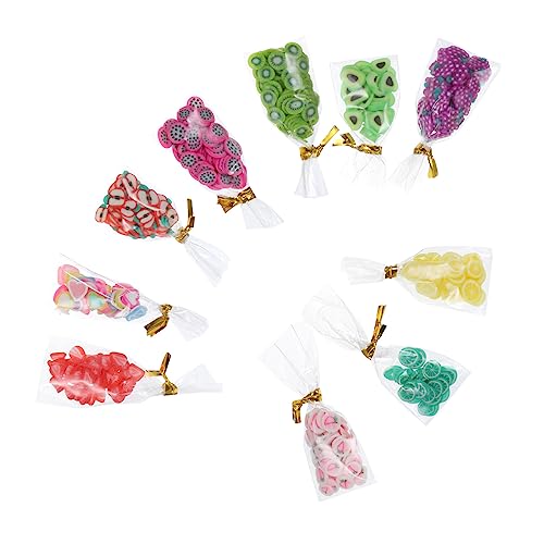 HOMOBABE 10Stücke Lebensmittelbeutel Teiliges Süßigkeiten Snacks Ornamente für Mini Hausdekoration Zubehör für Puppenhaus und Miniaturlandschaften von HOMOBABE