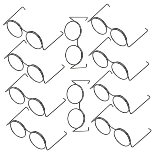 HOMOBABE 10Stücke Mini Puppenbrillen Metallische Brille für Puppen Runde Rahmen ohne Gläser Dekorative Accessoires für Puppenhaus für Rollenspiele und Fotorequisiten HOMOBABE 10Stücke Mini Puppenbrillen Metallische Brille für Puppen Runde Rahmen ohne Gläser Dekorative Accessoires für Puppenhaus für Rollenspiele und Fotorequisiten von HOMOBABE