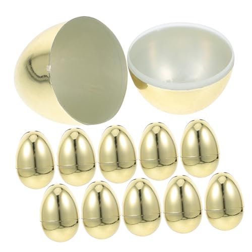 HOMOBABE 12 Stück Goldene Ostereier zum Befüllen Plastik Eier für Ostern Partys und Feierlichkeiten Dekorative und Süßigkeitenboxen Sicher und Vielseitig Einsetzbar HOMOBABE 12 Stück Goldene Ostereier zum Befüllen Plastik Eier für Ostern Partys und Feierlichkeiten Dekorative und Süßigkeitenboxen Sicher und Vielseitig Einsetzbar von HOMOBABE